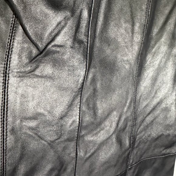 Boston Proper Black Leather Like Mini Dress - Picture 8 of 15